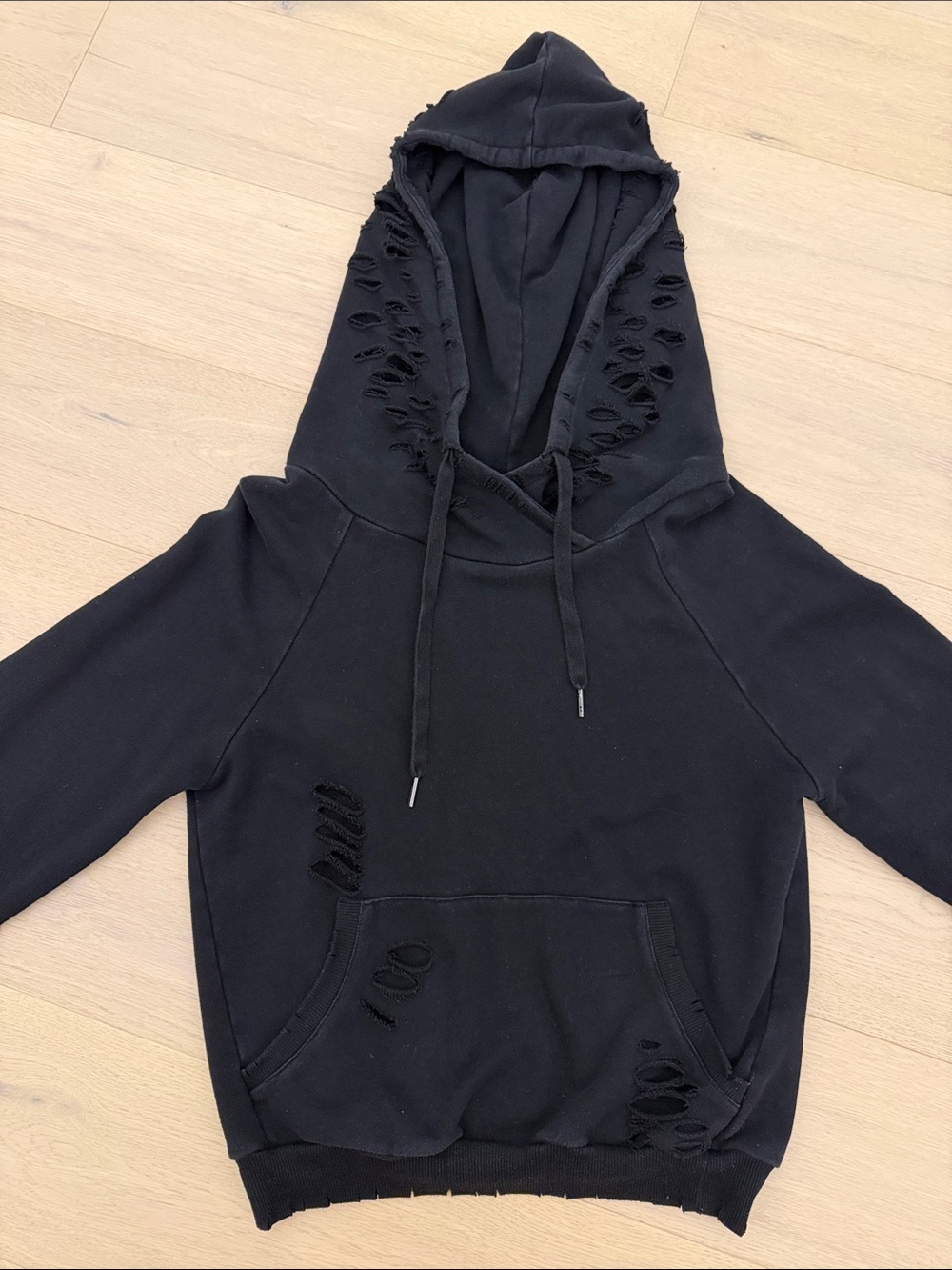 Black Vintage Style Hoodie Sweatshirt - Women